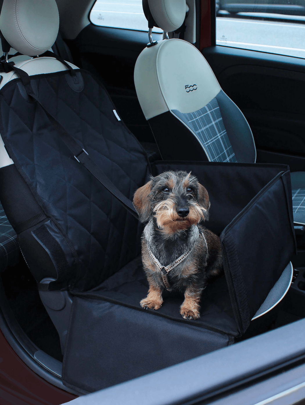 FELLOU Hunde Autositz für Hunde + extra Sicherheitsgurt Autohundesitz